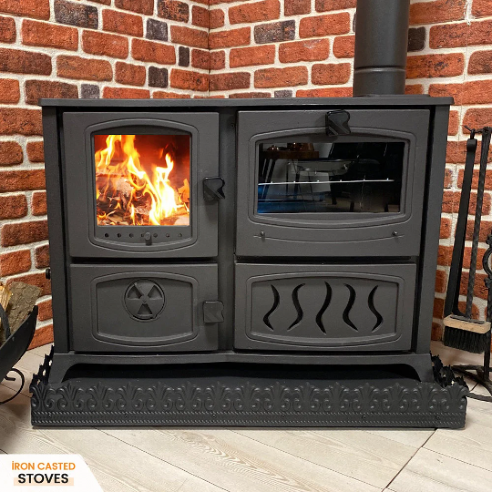 Cast Iron Fireplace with Furnace Nurak Stove